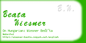 beata wiesner business card